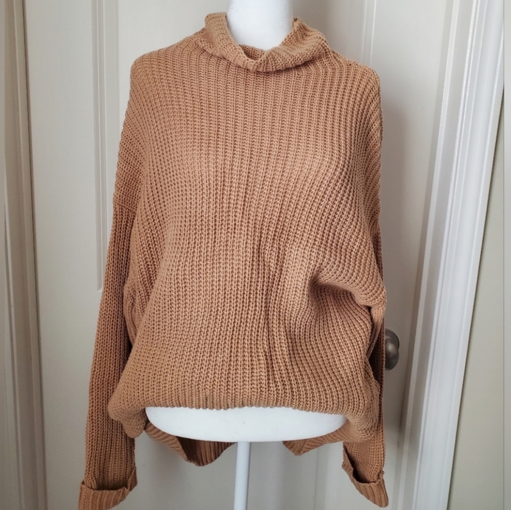Oversized Turtleneck Camel